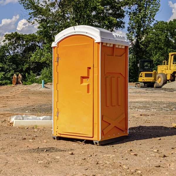 can i customize the exterior of the portable restrooms with my event logo or branding in Dow City IA